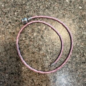 Pandora Pink Braided Necklace